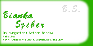 bianka sziber business card